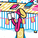 Person Attending SPX, Reading A Comic Illustration