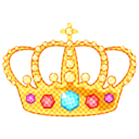 A Jeweled Crown With A Cartoon Halftone Dot Effect.