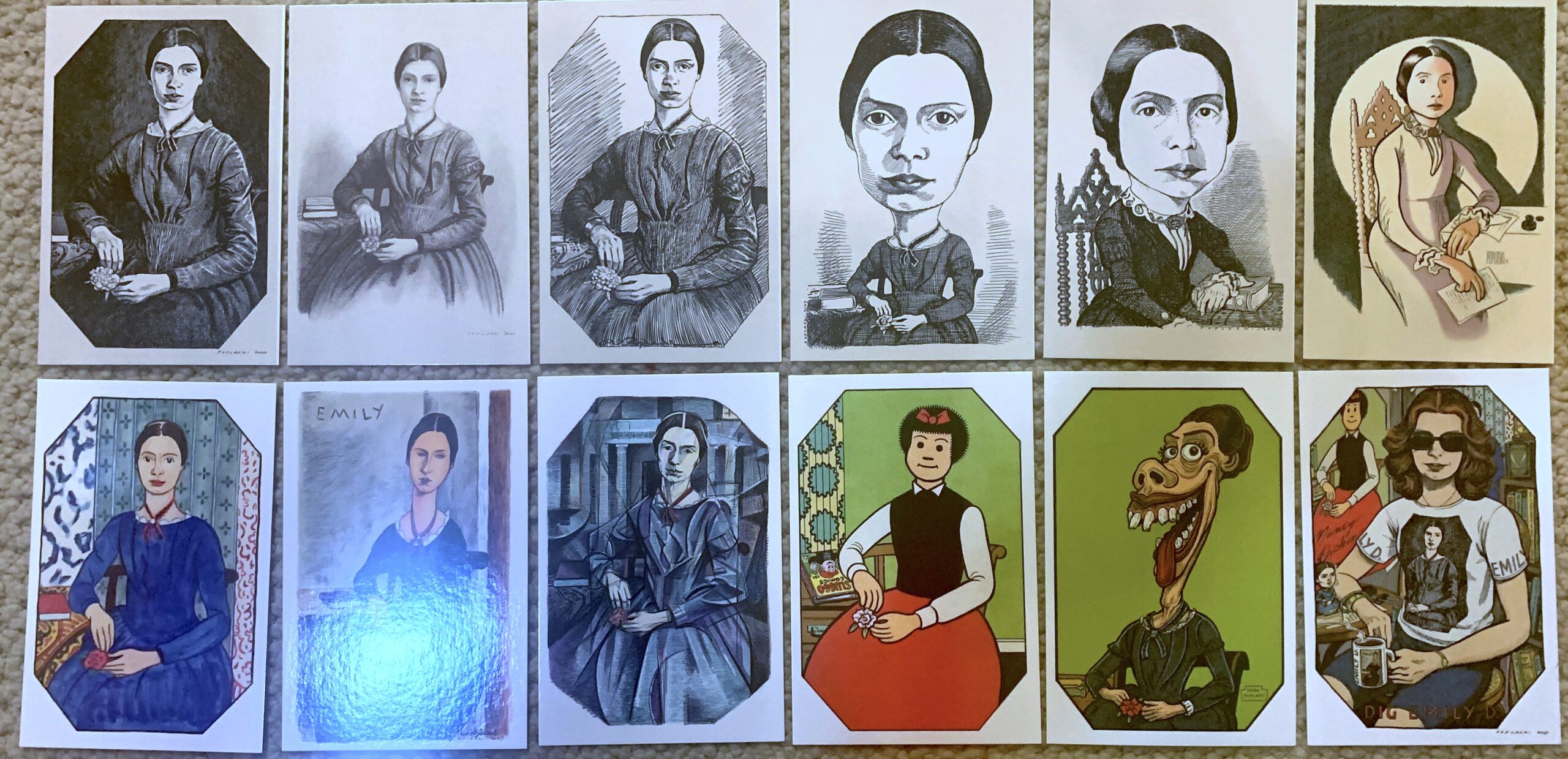 EMILY DICKINSON POSTCARD SET (12)