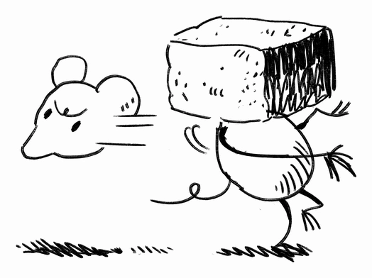 Ignatz throws his head instead of his iconic brick.