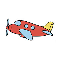 A cartoon airplane.